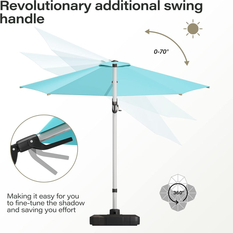 Load image into Gallery viewer, Outdoor Patio Umbrellas, 11 FT Large Cantilever Umbrella Windproof Patio Offset Umbrella with 360° Rotation for Backyard,
