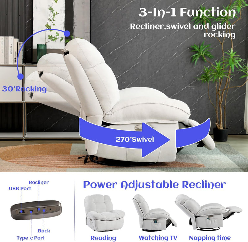 Load image into Gallery viewer, Power Recliner Chair with Massage
