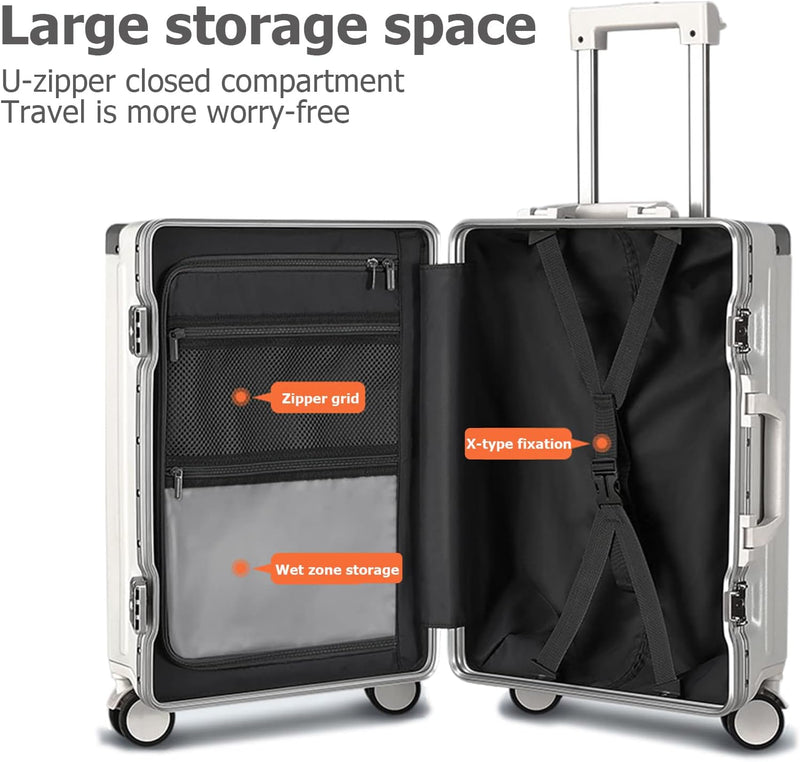 Load image into Gallery viewer, Aluminium Frame Hardside Spinner Wheel Luggage
