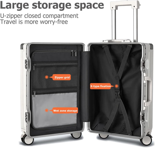 Aluminium Frame Hardside Spinner Wheel Luggage