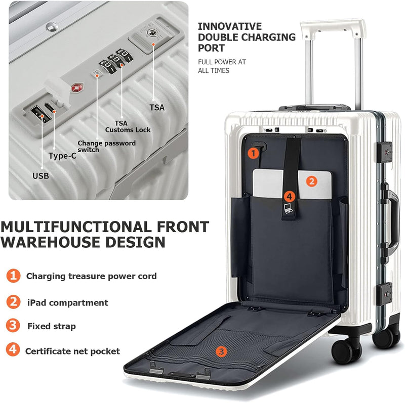 Load image into Gallery viewer, Aluminium Frame Hardside Spinner Wheel Luggage
