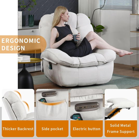 Power Recliner Chair with Massage